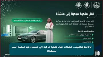 بالإنفوجرافيك.. خطوات نقل ملكية مركبة إلى منشأة عبر منصة أبشر بسهولة